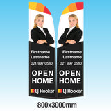 LJ Hooker Open Home Flag Large size New Template