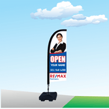 Remax OPEN Flag - Custom Small Feather Flag Kitset