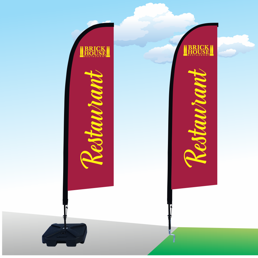 Custom large feather banner flags – Flagseller.co.nz