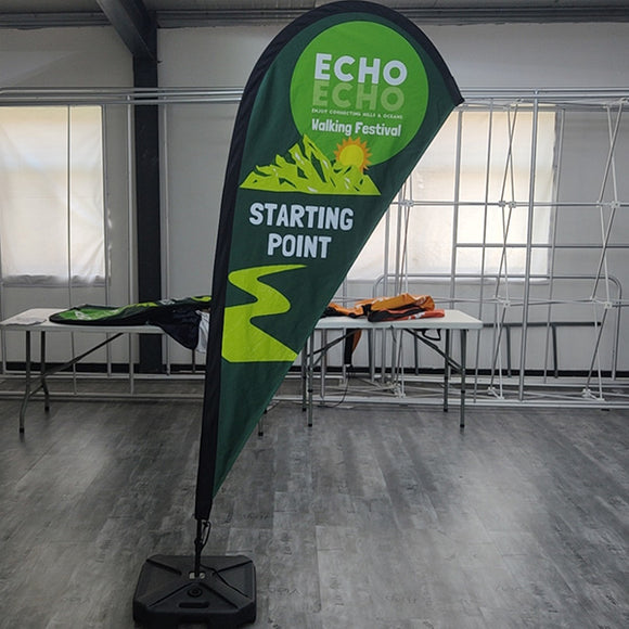 Promoting Events with Teardrop Flags: Echo Walking Festival Case Study