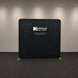 2.5m x 2.3m custom fabric media wall event backdrop