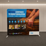 3m x 2.3m custom fabric media wall for trade shows and events