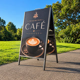 A-frame Sandwich Board Sign with Custom Printed ACM Boards