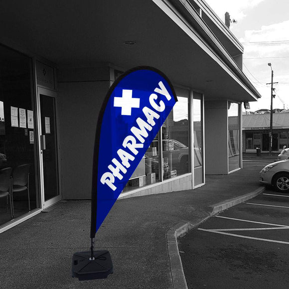 Ready-made PHARMACY Flag, Small Teardrop Kitset