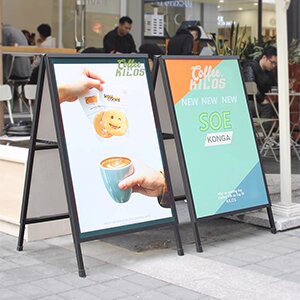 A-frame Sandwich Board Sign with Custom Printed ACM Panels