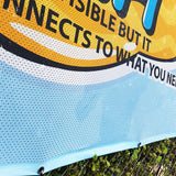 One-piece Extra Large Custom Fabric Banners / Flags