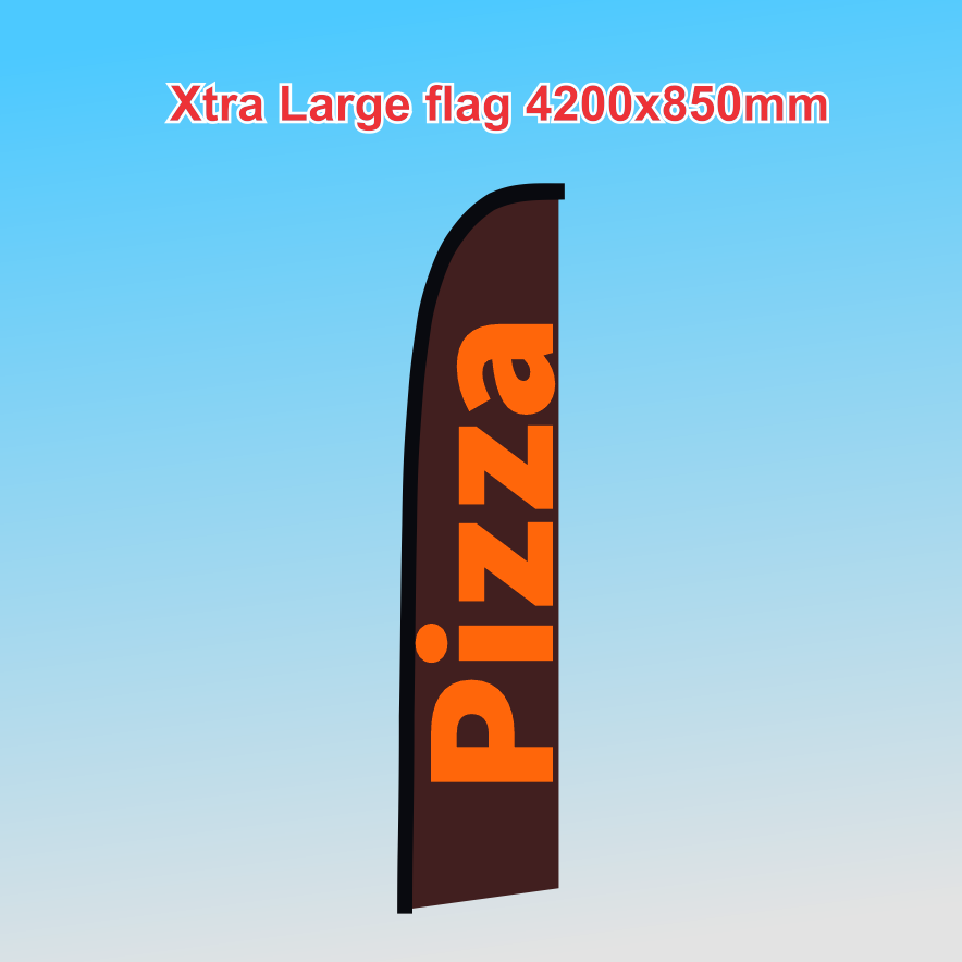 Custom Flag Only, Extra Large Feather – Flagseller.co.nz